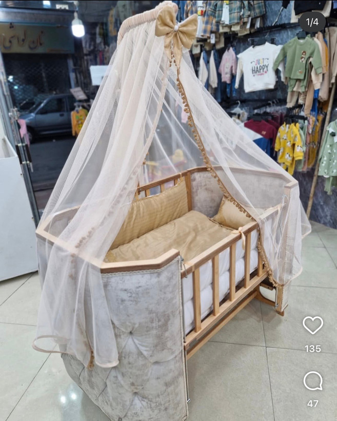 تخت و گهواره کنارمادر مدل الیت لمسه 130در70