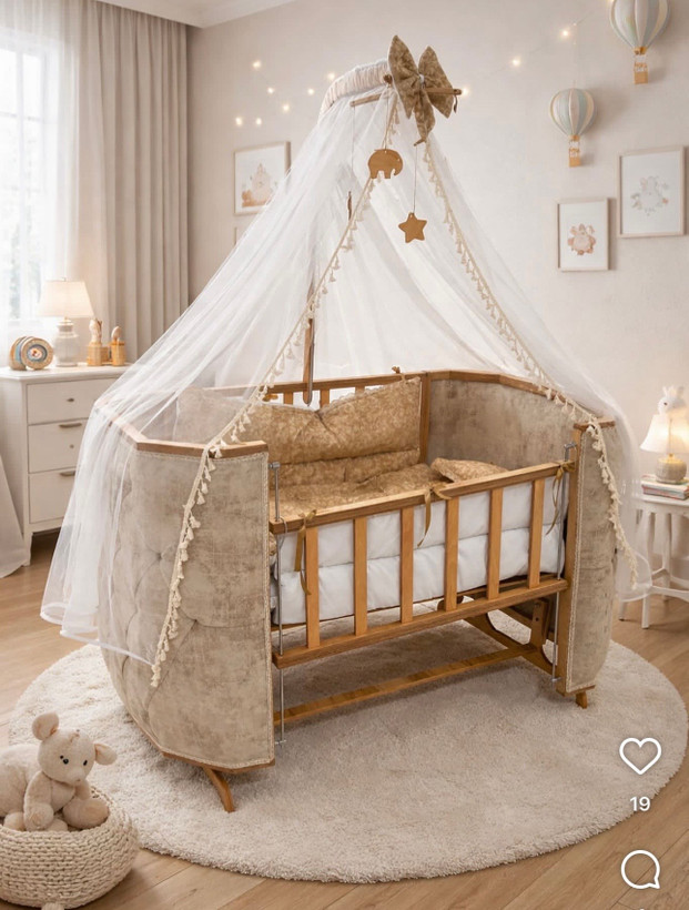 تخت و گهواره کنارمادر مدل الیت لمسه 130در70